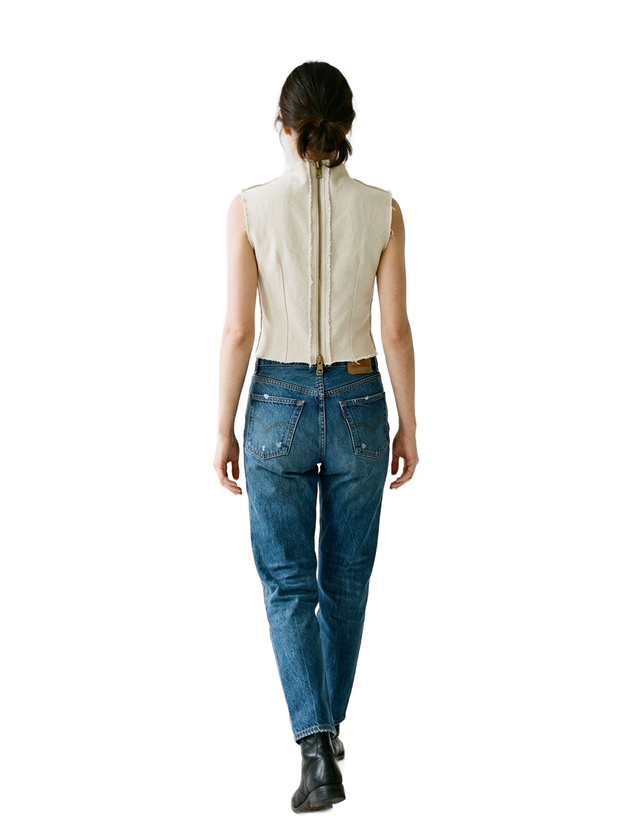 Back zip detail