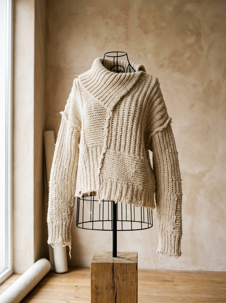 Deconstructed Ribbed Knit